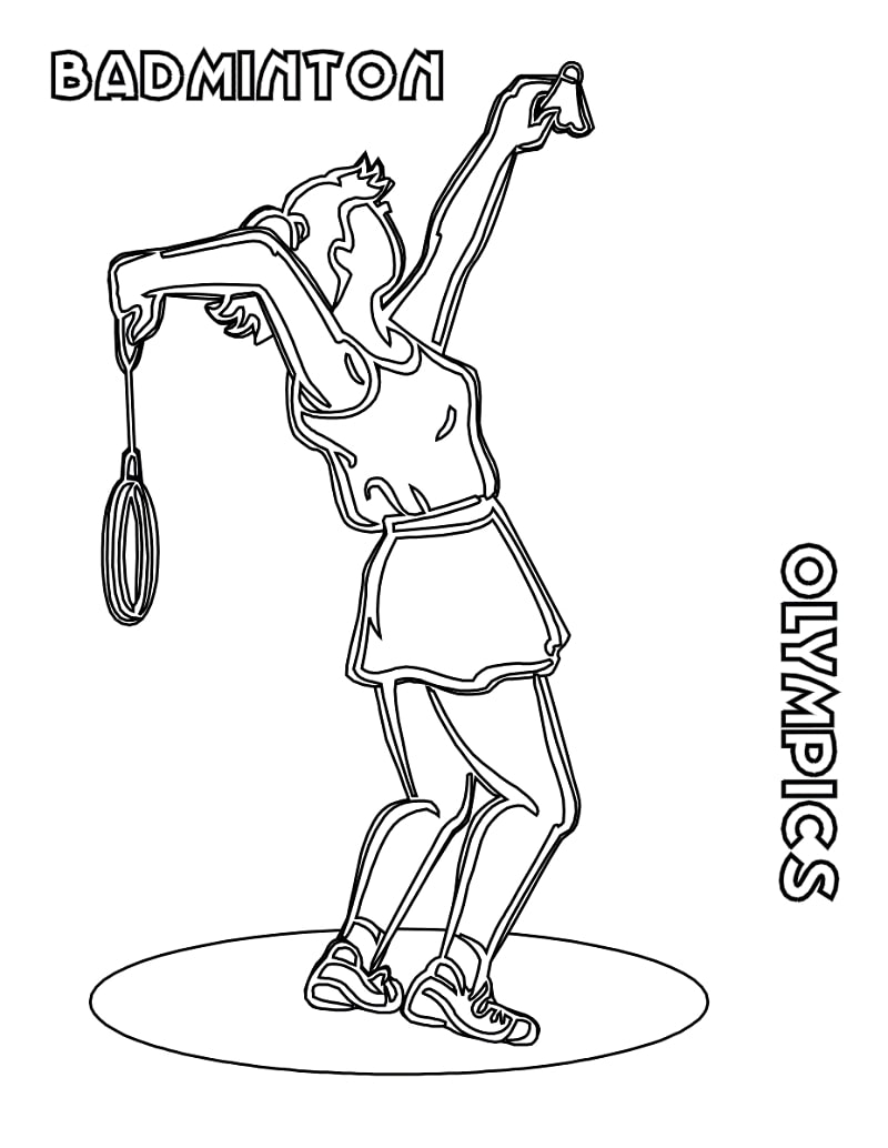 Top 20 Printable Badminton Coloring Pages