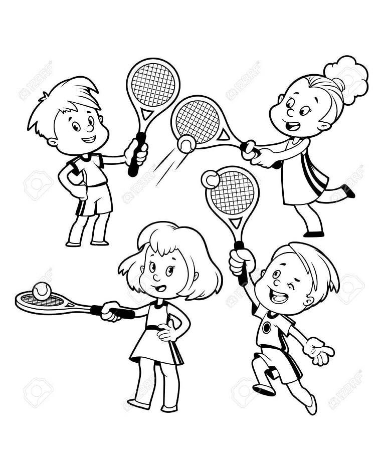 Top 20 Printable Tennis Coloring Pages