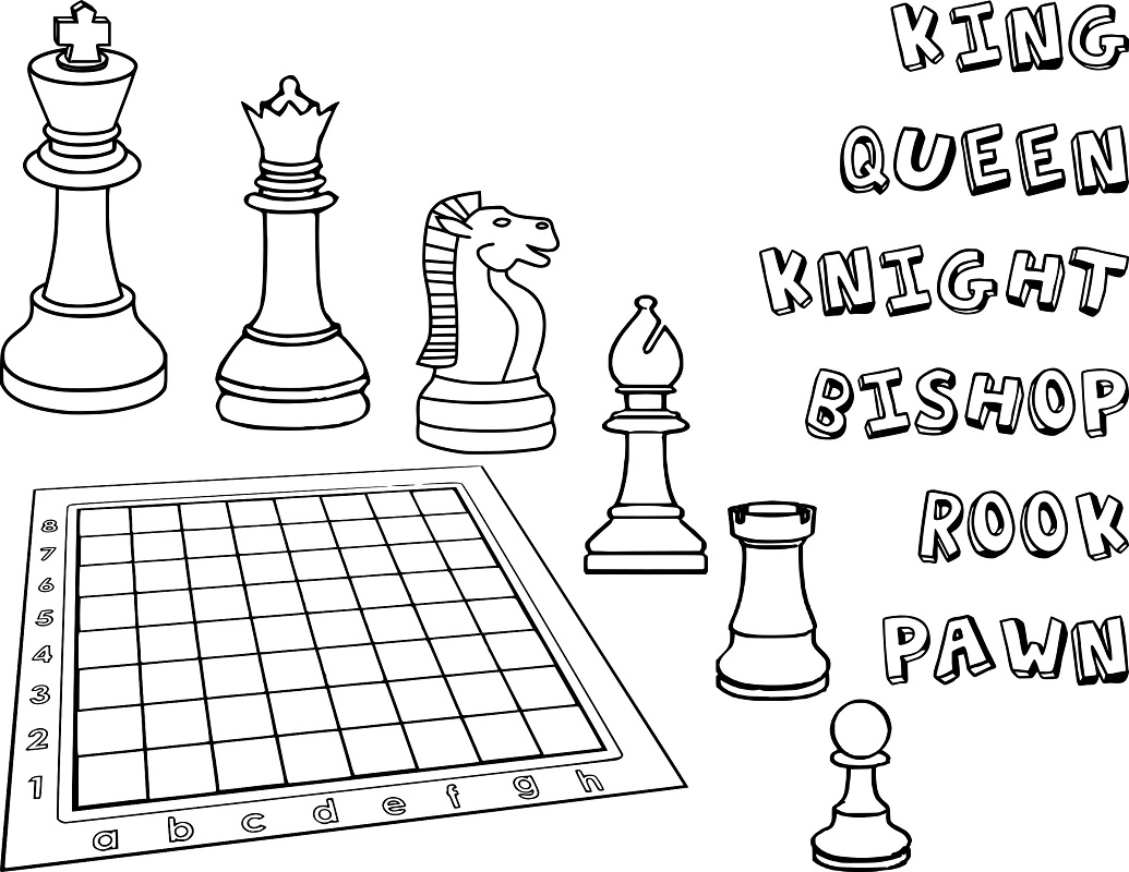 Top 20 Printable Chess Coloring Pages