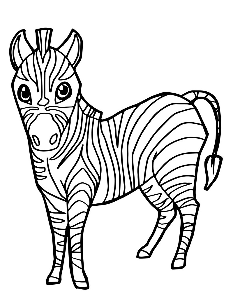 Top 20 Printable Zebra Coloring Pages