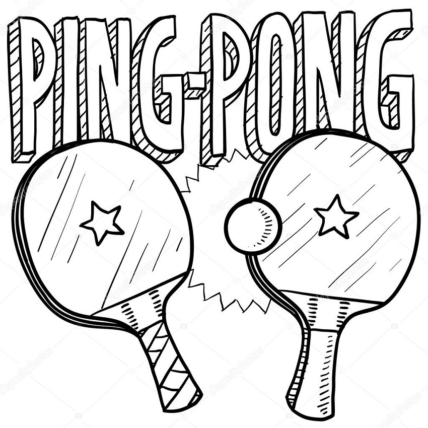 Top 20 Printable Table Tennis Coloring Pages