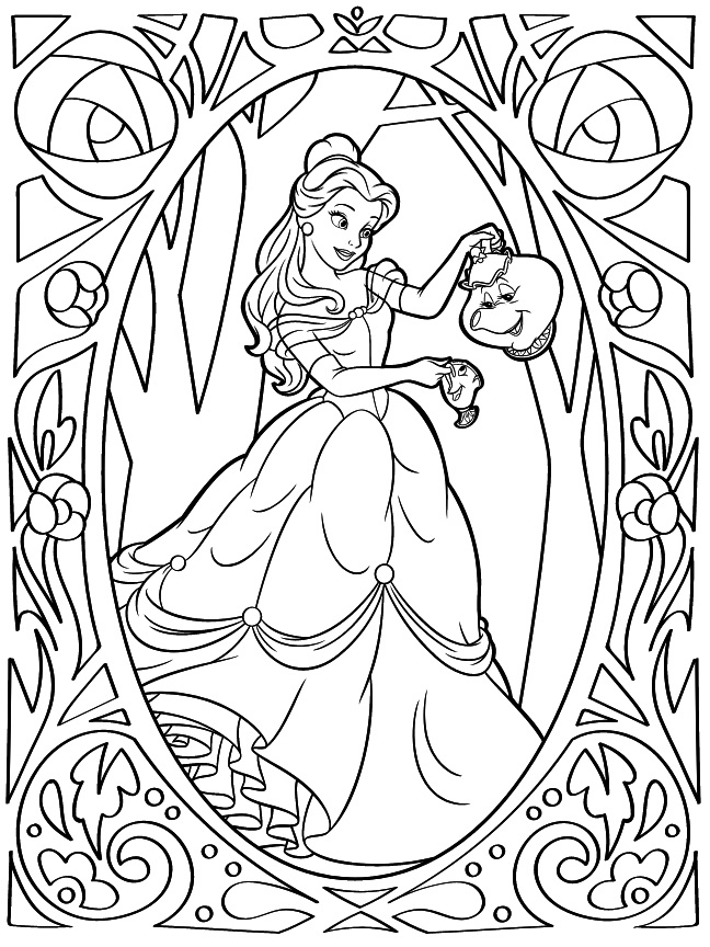 Top 20 Printable Belle Coloring Pages