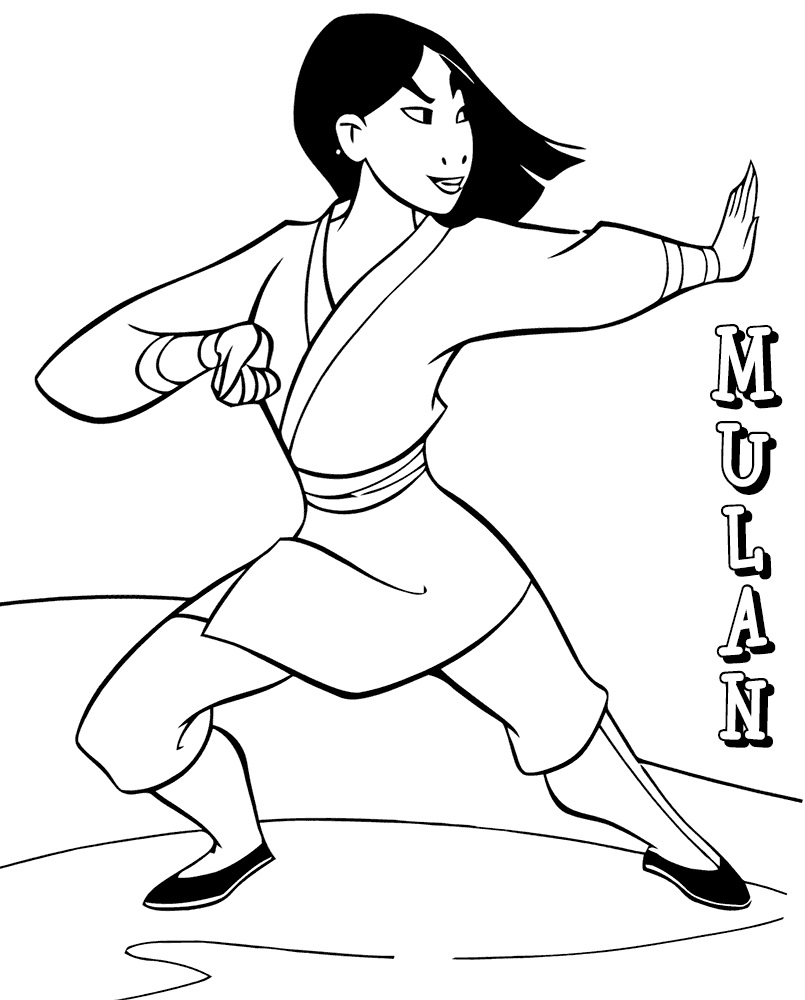 Top 20 Printable Mulan Coloring Pages