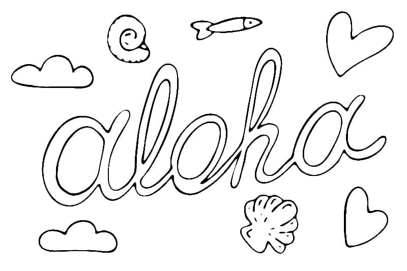 Top 20 Printable Aloha Coloring Pages