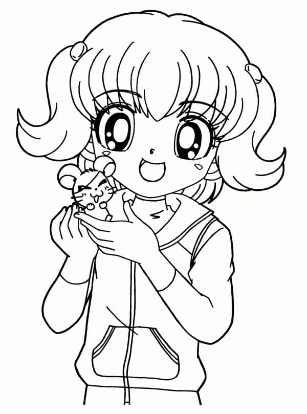 Top 28 Printable Kawaii Girl Coloring Pages