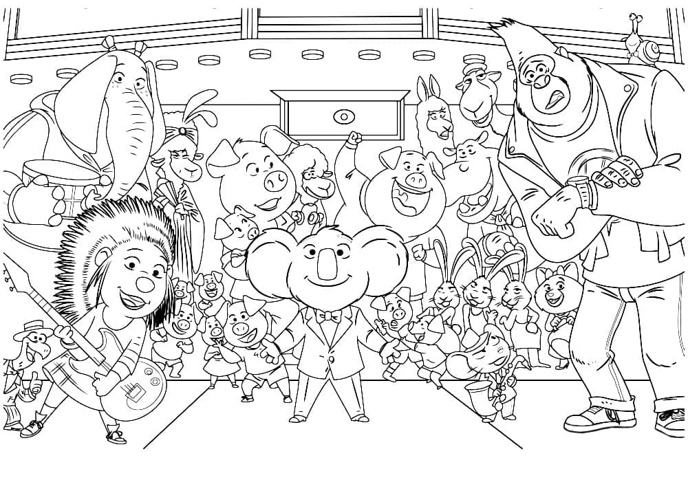 Top 30 Printable Sing Coloring Pages