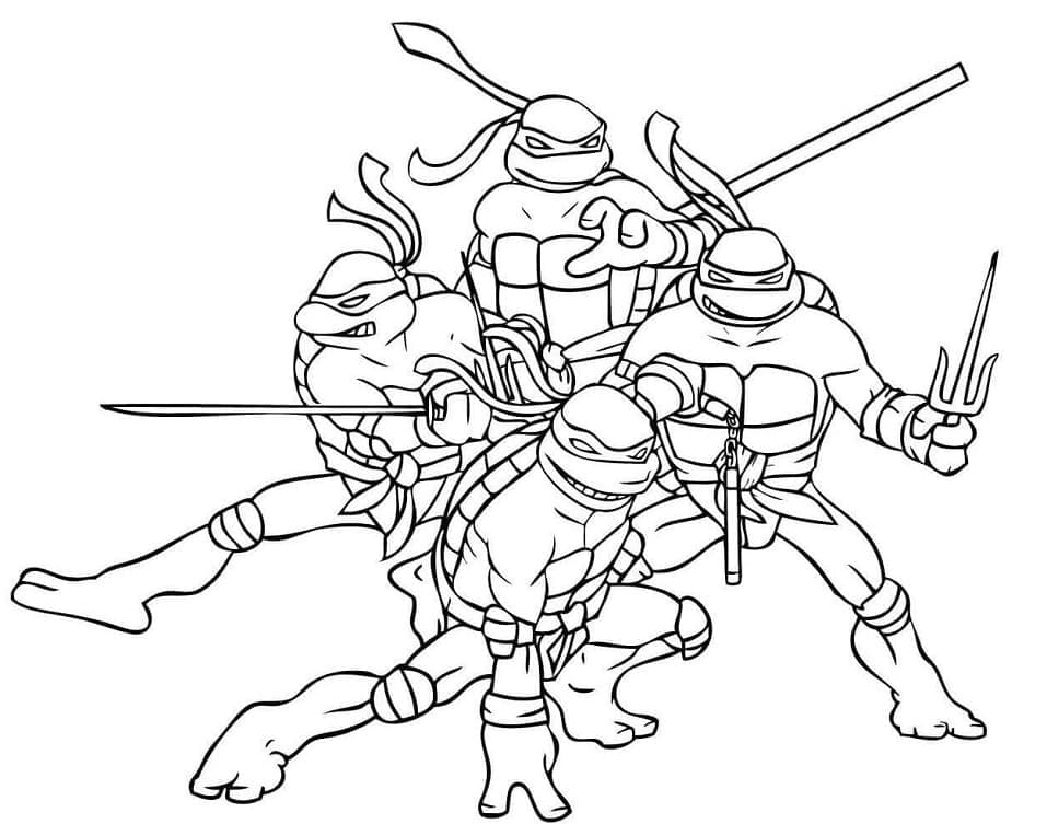 60 Printable Teenage Mutant Ninja Turtles Coloring Pages